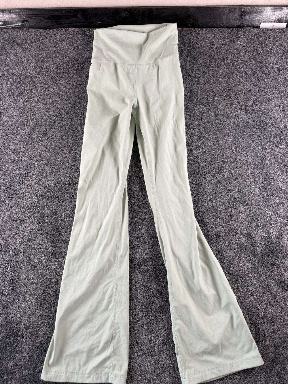 ECHT Sage Green Flare Yoga Pants Size Small High Rise Athletic Leggings